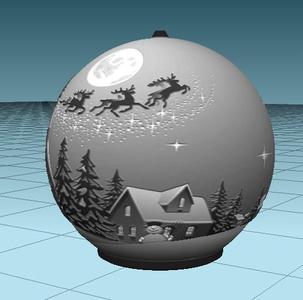 Weihnachtskugel lithophane