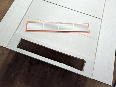 Ventilation grille 400x70mm for door
