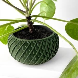 The Evlar Planter Pot with Drainage Tray & Stand Included | Modern and Unique Home Decor
