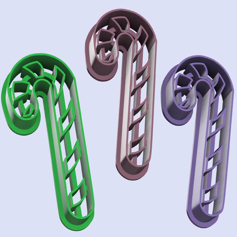 - "CCCC"- Cookie Cutter "Candy Cane" /  Ausstecher "Zuckerstange"