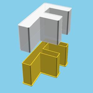 LATIN CAPITAL LETTER F, nestable box (v1)