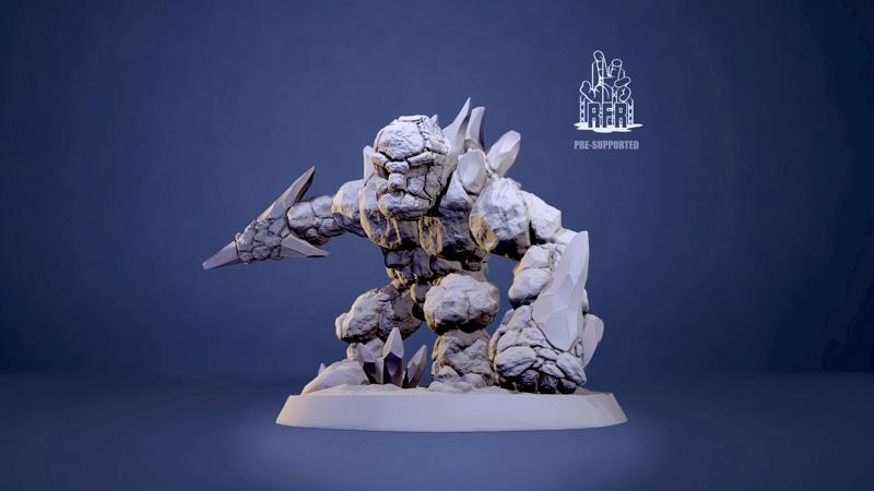 Crystal Golem - Tabletop Miniature (Pre-Supported)