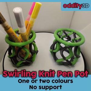 Open Face Knit Pen or Pencil Pot (one or two colours)
