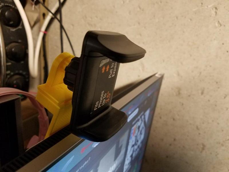Phone webcam monitor mount