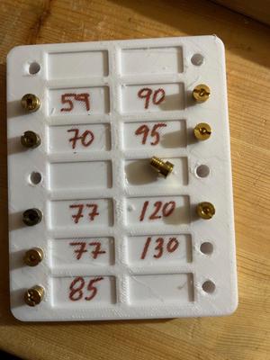 Carburetor main jet M5 holder