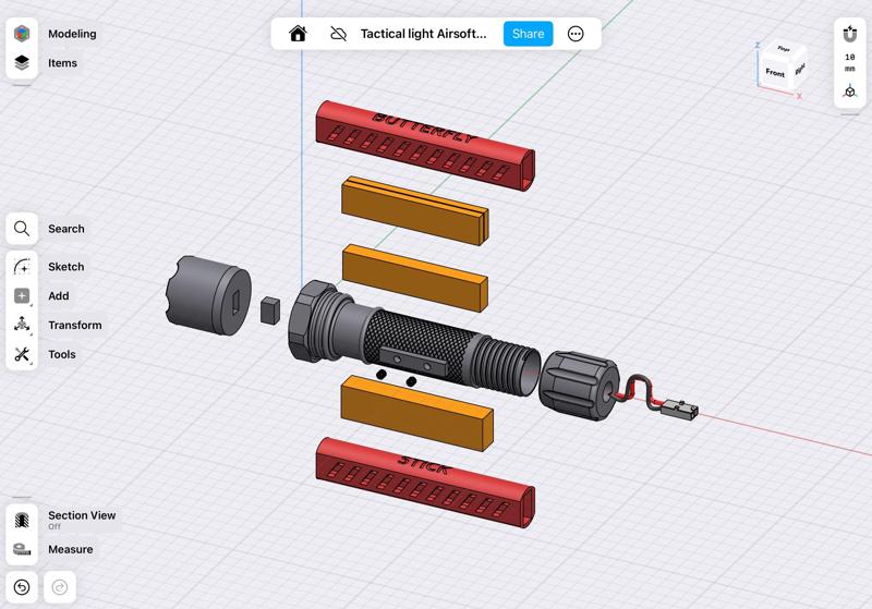 Mock Tactical Light External Battery Box for Airsoft