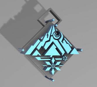 Dragon Spine Icon KeyChain Token (Genshin)