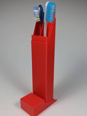 Travel case for two toothbrushes