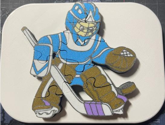 AMS - Hockey goalie - insert puzzle for kids - AMS