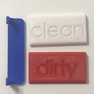 Dishwasher flip sign