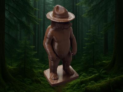 Standing Tall Park Ranger Bear 4"