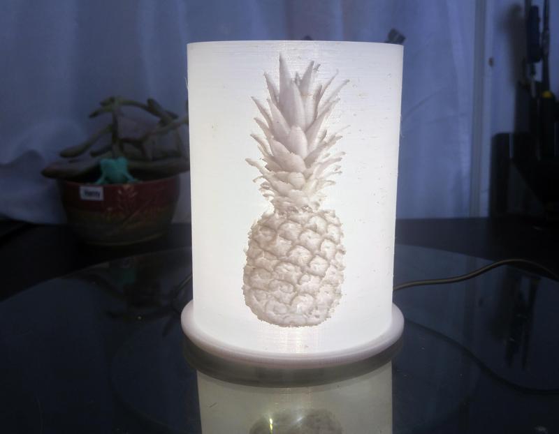 Pineapple Lithophane Lamp