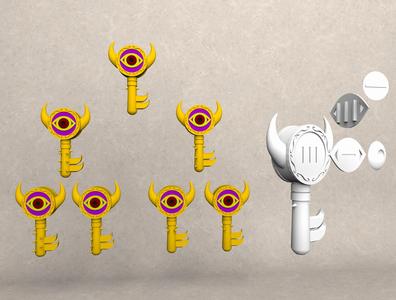 Master key, key holder 0-6 keys