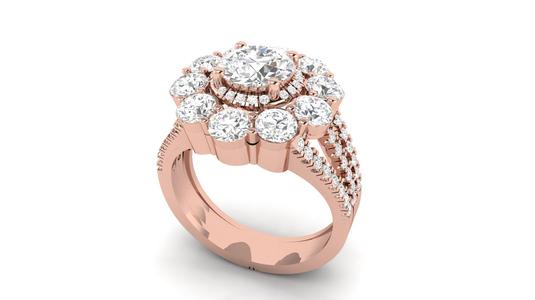 Diamond Cluster Cocktail  Ring