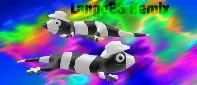 Color Lizard with pupil & hat multi- Material/Color (Remix)