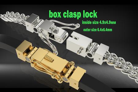 Jewelry box clasp lock for bracelet or chain Printable STL