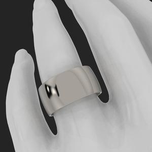 Printable jewelry comfort WEDDING ring 10mm STL 7 US sizes