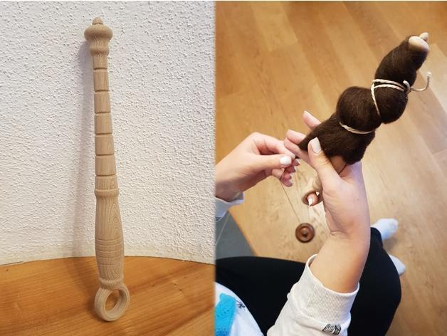 Ring (finger) distaff / Spinnrocken oder Fingerkunkel