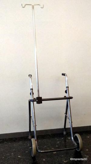 Serum holder support to fix in a walker