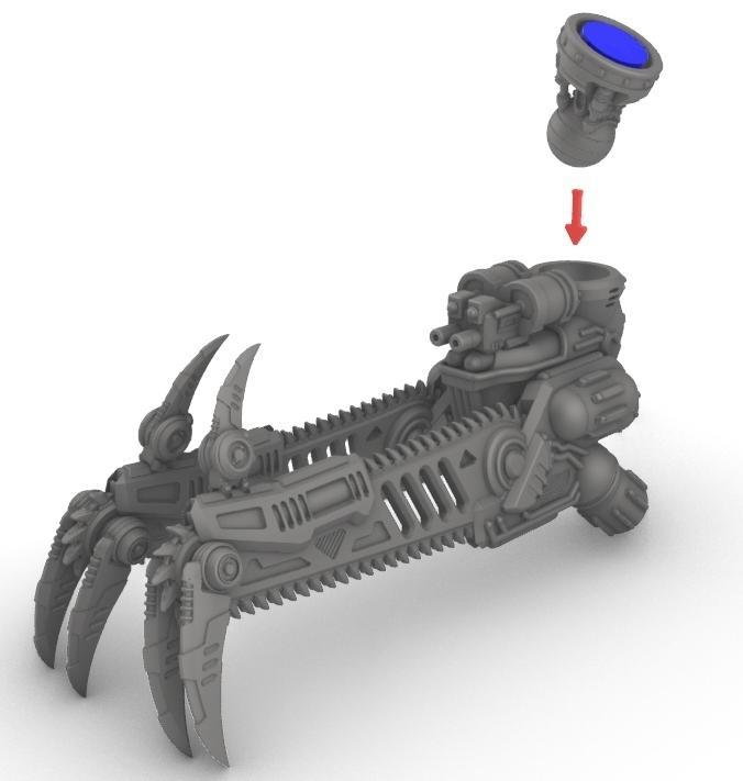 Cazador Double Chain Weapon and Heavy Flame Cannon (Weapons Only)