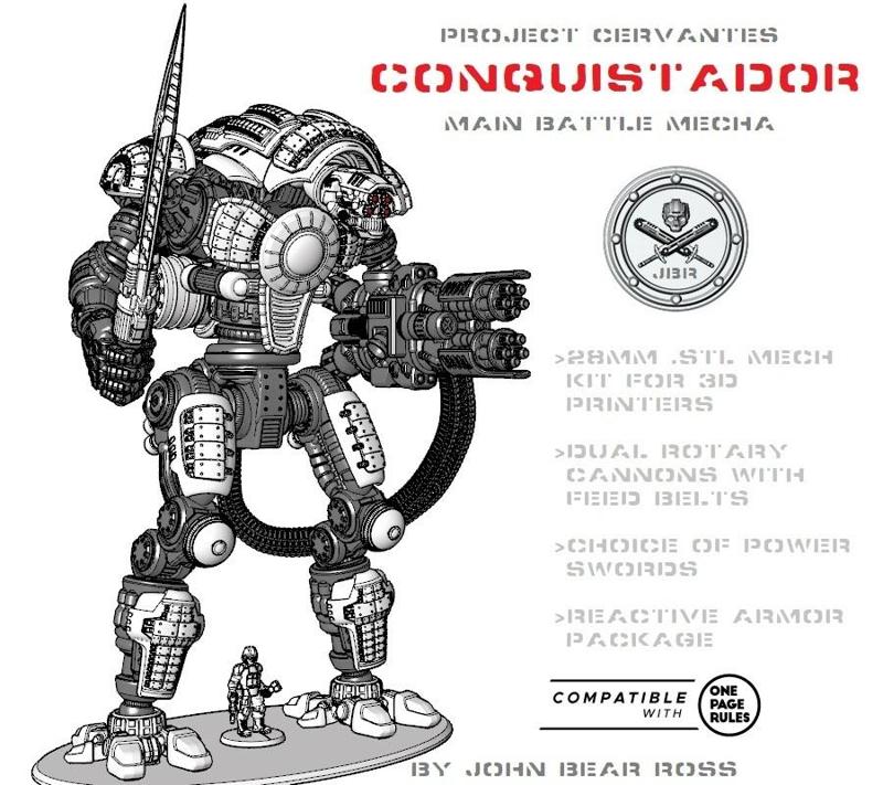 Project Cervantes-Conquistador Main Battle Mecha (28mm)