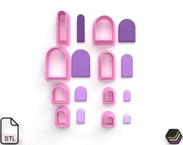 Digital .Stl Polymer Clay Cutter Arch 8 Varieties *3 Version Cut/Geometric Polymer Cutter/File For Use In A 3D Printer