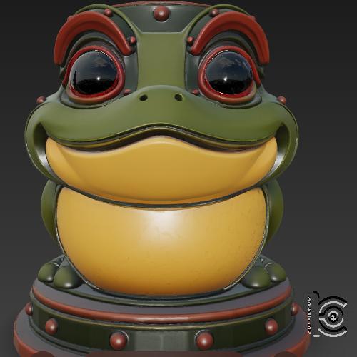 Steampunk Frog Mug - 3D Printable Model