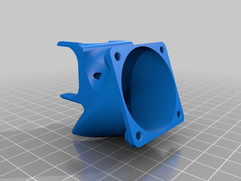 40mm Hotend Cooler with 40mm Part Cooler for e3d v6 by laubed (Split)