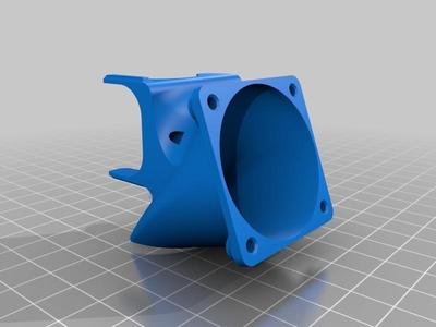 40mm Hotend Cooler with 40mm Part Cooler for e3d v6 by laubed (Split)