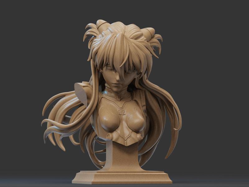 Asuka Bust 3D Print