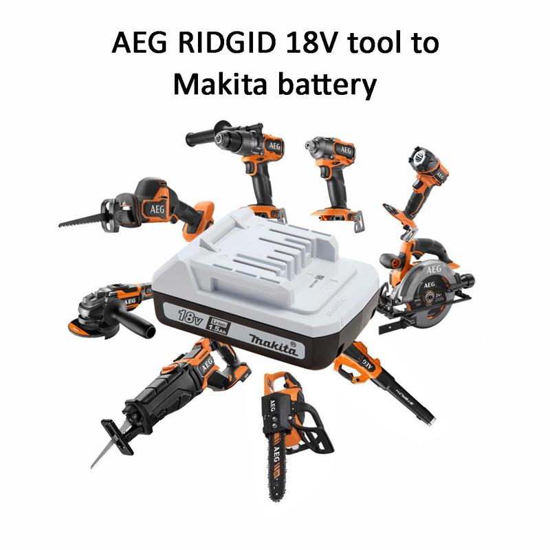Makita BL G  battery to 18V RIDGID AEG tool