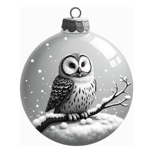 Winter owl bauble