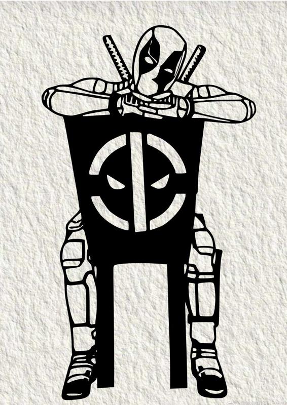 DEAD POOL CHAIR WALL ART WALL DECORATION