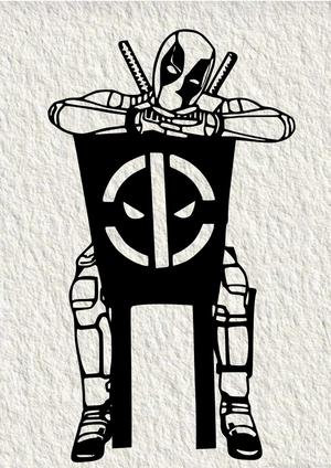 DEAD POOL CHAIR WALL ART WALL DECORATION