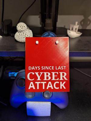 Cyber Attack Counter Sign with Tags