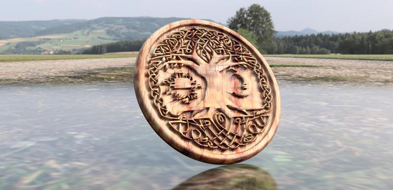Celtic tree of Life drink-coaster (version 2)