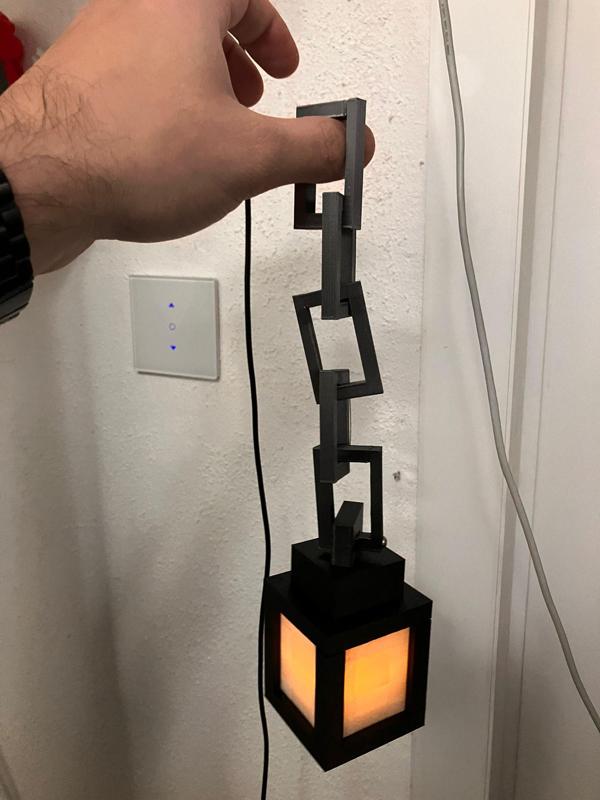 Minecraft Chain for Lantern (Nearly No Supports)