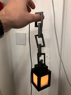 Minecraft Chain for Lantern (Nearly No Supports)