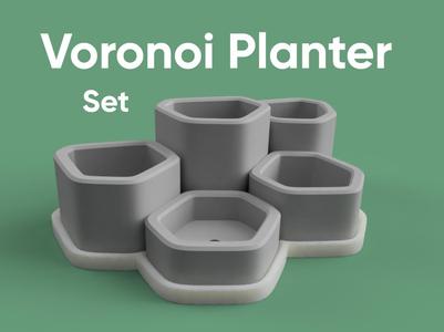 Voronoi Planter Set