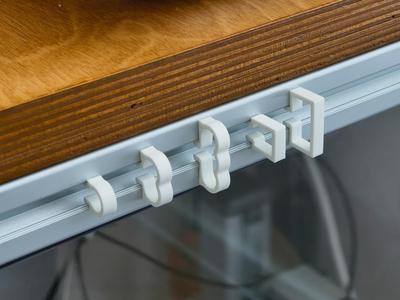 3030 aluminum profile fixing and cable management clip