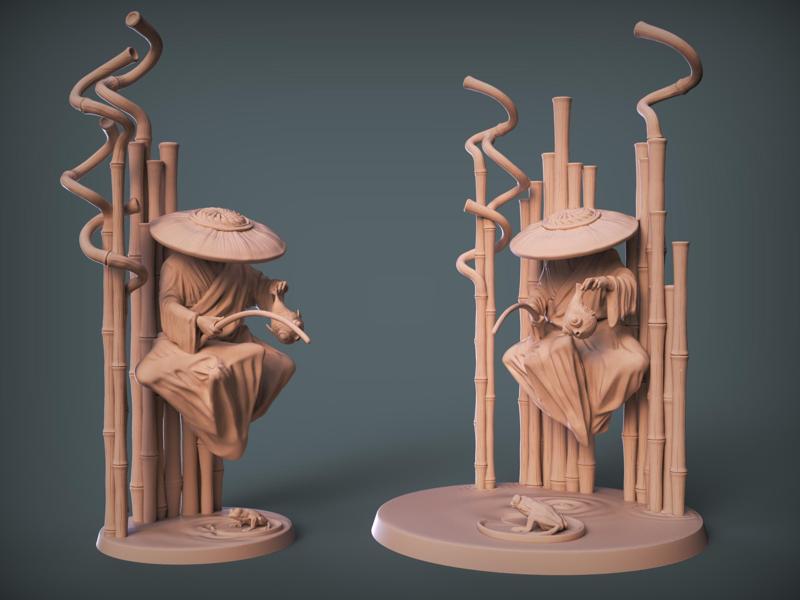 Fisher monk  D&D and Painter Versions.