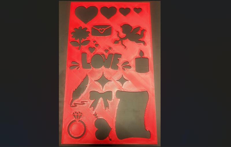 Valentine Stencil - Bullet Journal