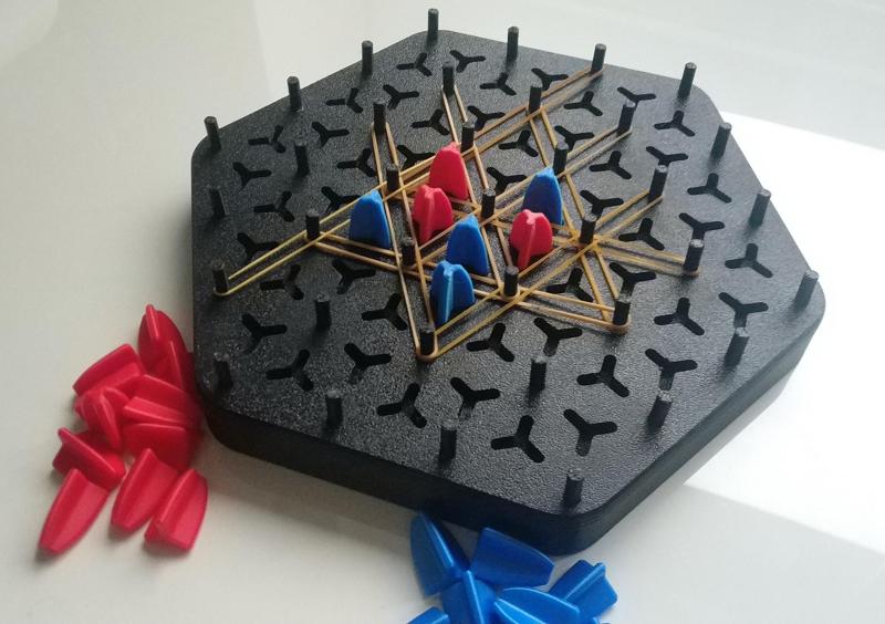 Rubber Band Triangle board game