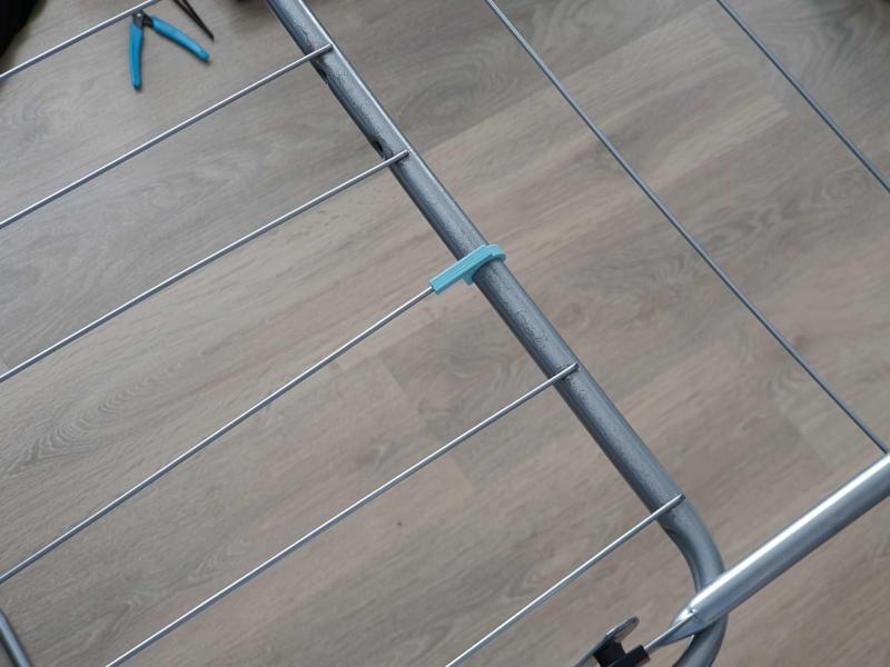 Clothes Drying Rack Broken Rod Fix (single part, snap-on connector)