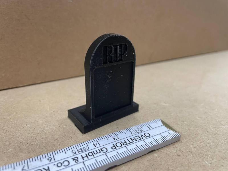 Mini tombstone RIP