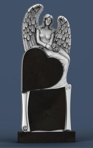 Tombstone 3D stl, cruce stl, Angel