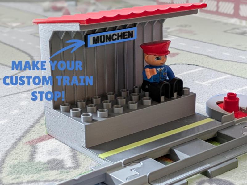 Duplo compatible Train Station V2 - customizable!