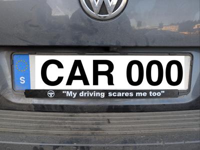 Ad bar replacement for vehicle license plate