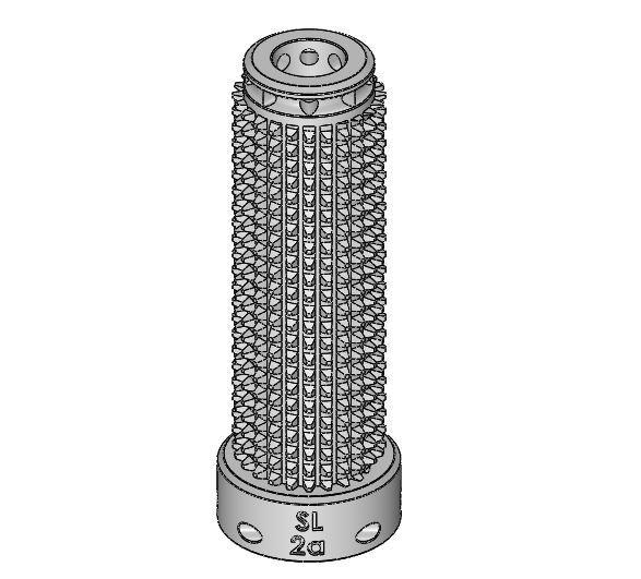 SL 2a - Shaft Ø25 with left thread and teeth