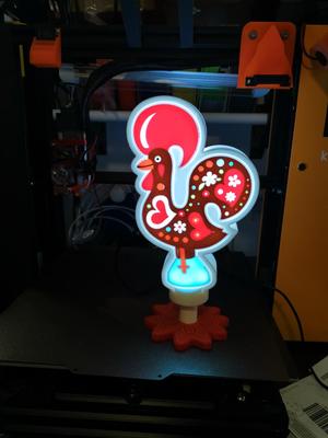 box lumineuse : coq portugais